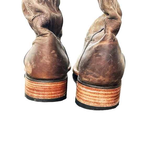 J.B. Dillon Classic Western Cowboy Boots – Brown Leather – Made in Mexico main image 7